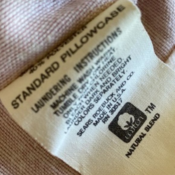 Vintage 4-pcTWIN FLANNEL SHEET SET w 2 Standard PILLOWCASES *Mauve Rose & Ivory - Picture 5 of 6